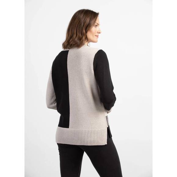 NEW HABITAT ying yang piano key tunic in putty - Picture 3 of 3